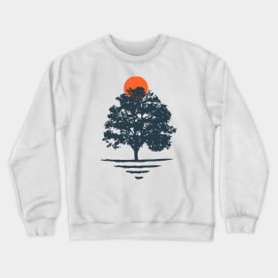 Minimalist Abstract Nature Art #35 Large Tree Crewneck Sweatshirt